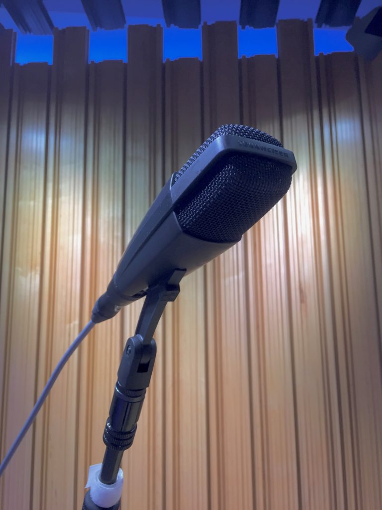 Sennheiser MD421 on its microphone mount