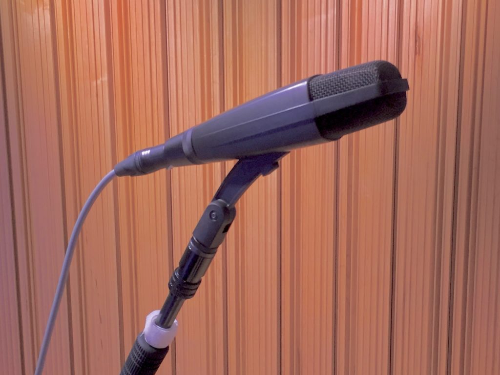 Sennheiser MD421 on its microphone stand mount