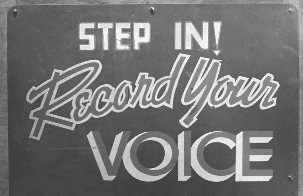 Voice-O-Graph sign detail