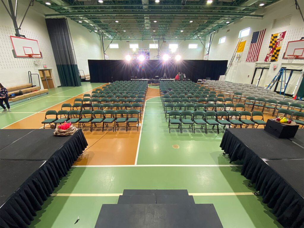 View from the stage at St. Patrick's School