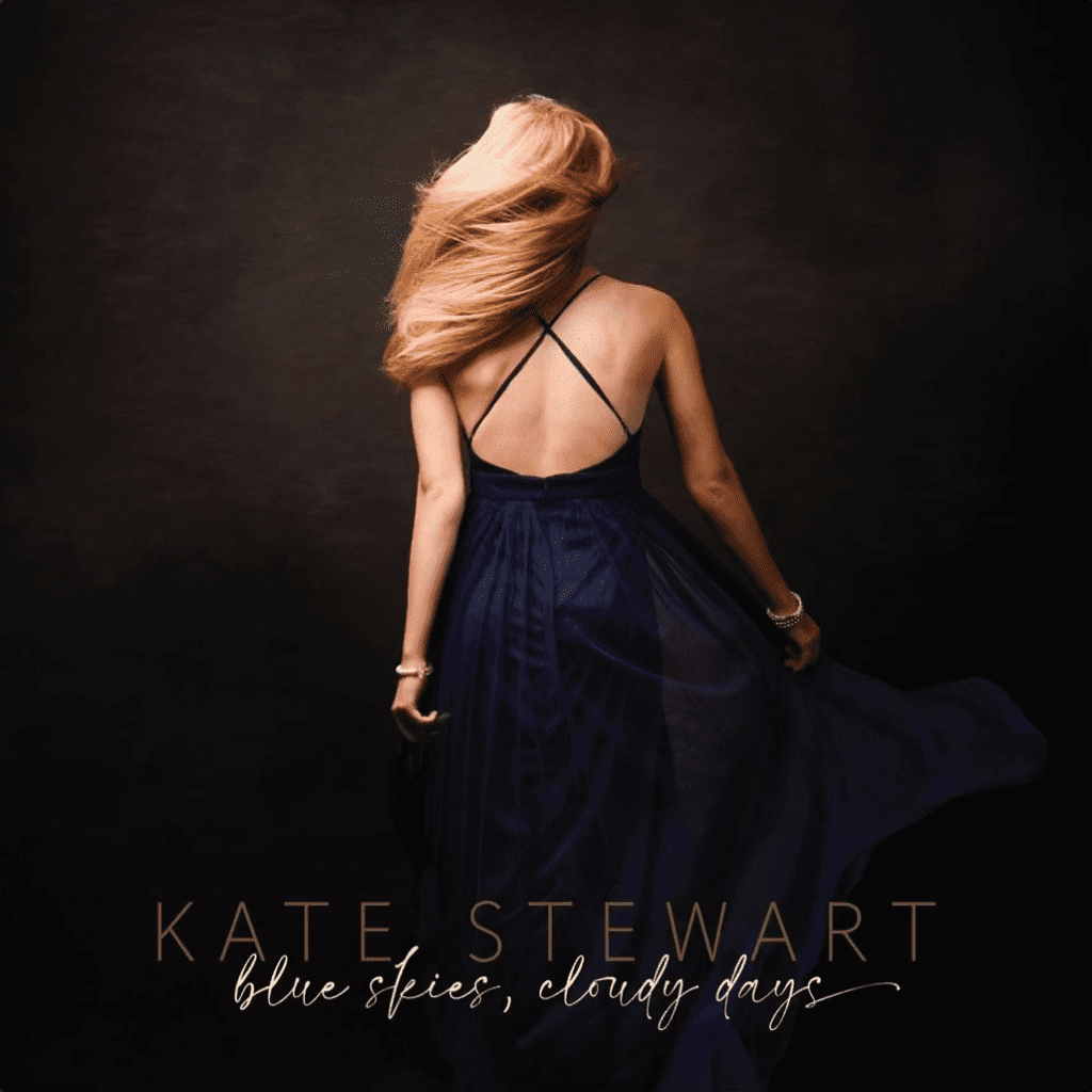 The cover artwork for Kate Stewart's "Blue Skies, Cloudy Days"